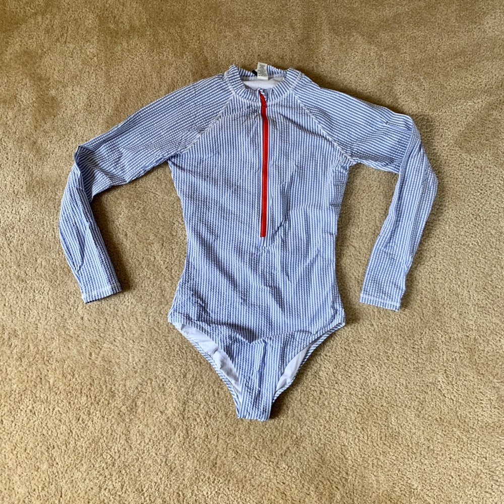 J Crew Seersucker Swim Surfsuit
